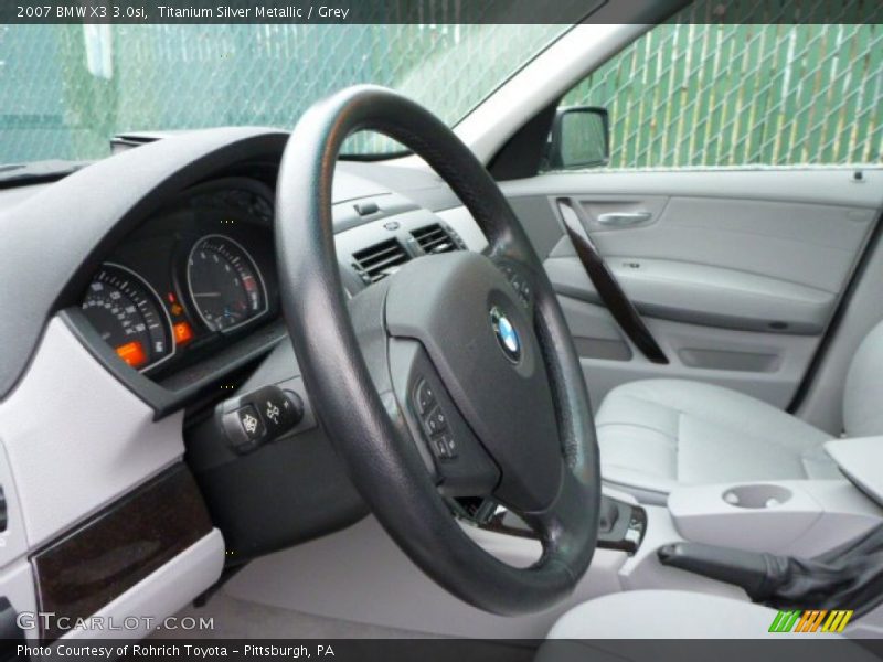 Titanium Silver Metallic / Grey 2007 BMW X3 3.0si