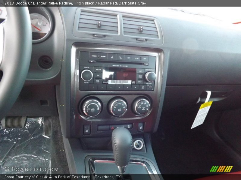 Pitch Black / Radar Red/Dark Slate Gray 2013 Dodge Challenger Rallye Redline