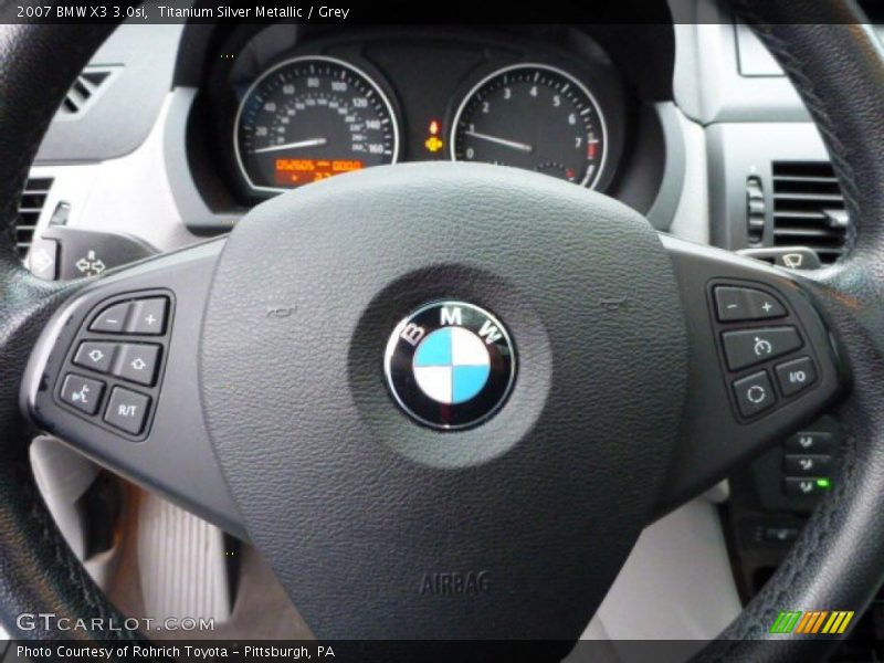 Titanium Silver Metallic / Grey 2007 BMW X3 3.0si