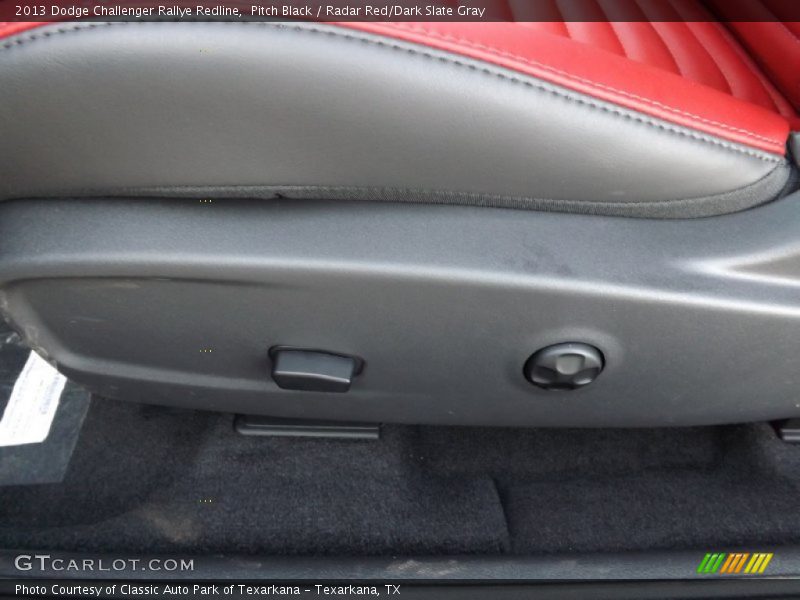 Pitch Black / Radar Red/Dark Slate Gray 2013 Dodge Challenger Rallye Redline