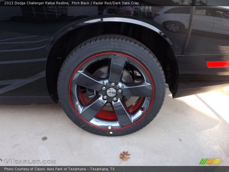 Pitch Black / Radar Red/Dark Slate Gray 2013 Dodge Challenger Rallye Redline
