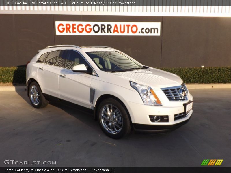 Platinum Ice Tricoat / Shale/Brownstone 2013 Cadillac SRX Performance FWD