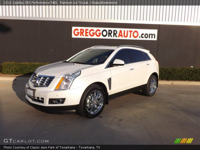 Platinum Ice Tricoat / Shale/Brownstone 2013 Cadillac SRX Performance FWD
