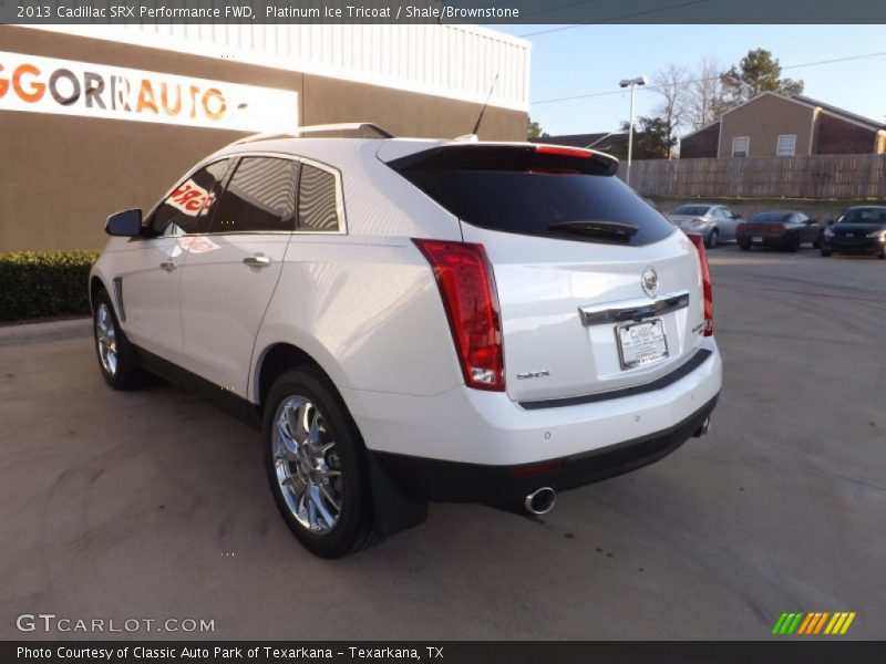 Platinum Ice Tricoat / Shale/Brownstone 2013 Cadillac SRX Performance FWD