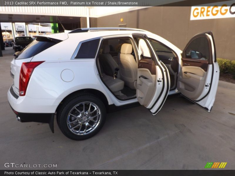 Platinum Ice Tricoat / Shale/Brownstone 2013 Cadillac SRX Performance FWD