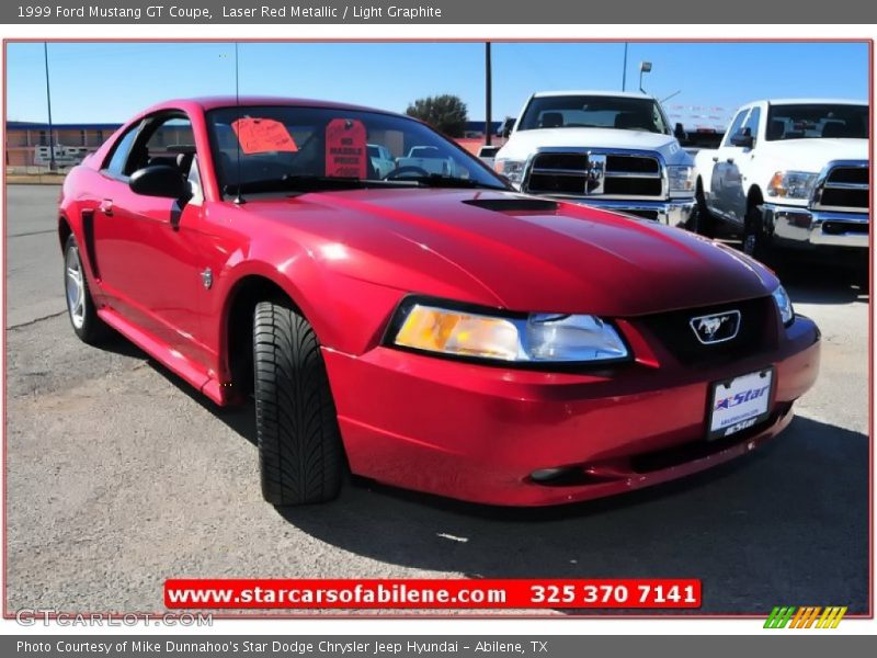 Laser Red Metallic / Light Graphite 1999 Ford Mustang GT Coupe