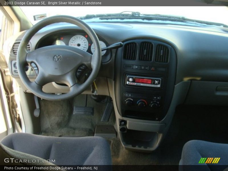 Bright Silver Metallic / Sandstone 2003 Dodge Caravan SE