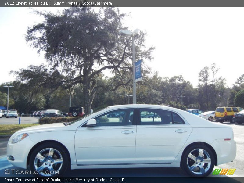 Summit White / Cocoa/Cashmere 2012 Chevrolet Malibu LT