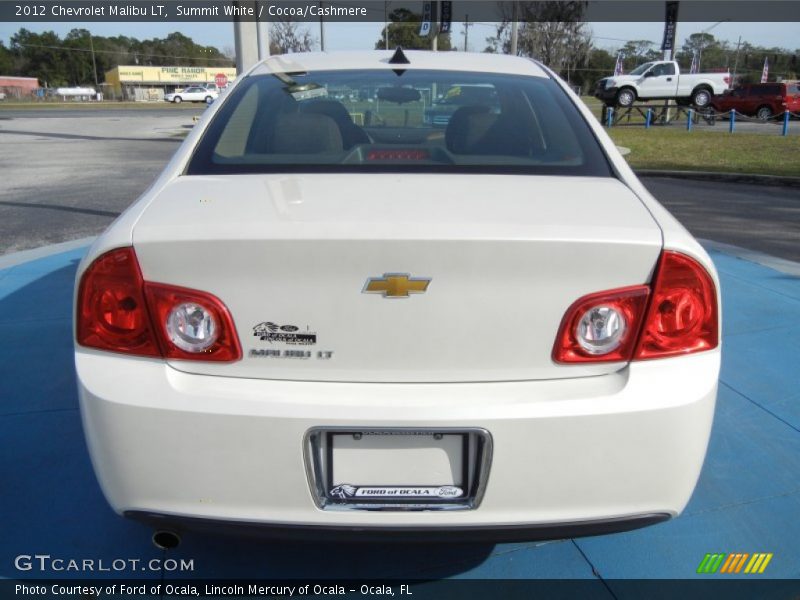 Summit White / Cocoa/Cashmere 2012 Chevrolet Malibu LT