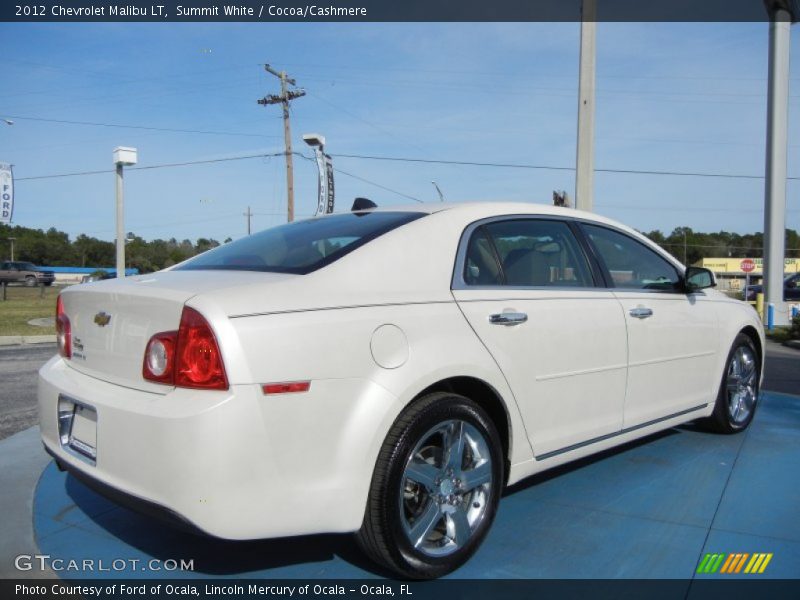 Summit White / Cocoa/Cashmere 2012 Chevrolet Malibu LT