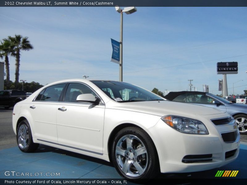 Summit White / Cocoa/Cashmere 2012 Chevrolet Malibu LT