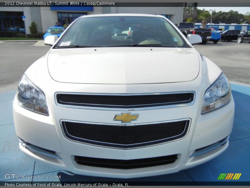 Summit White / Cocoa/Cashmere 2012 Chevrolet Malibu LT