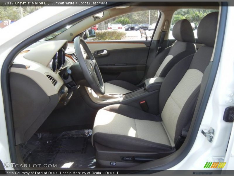 Summit White / Cocoa/Cashmere 2012 Chevrolet Malibu LT