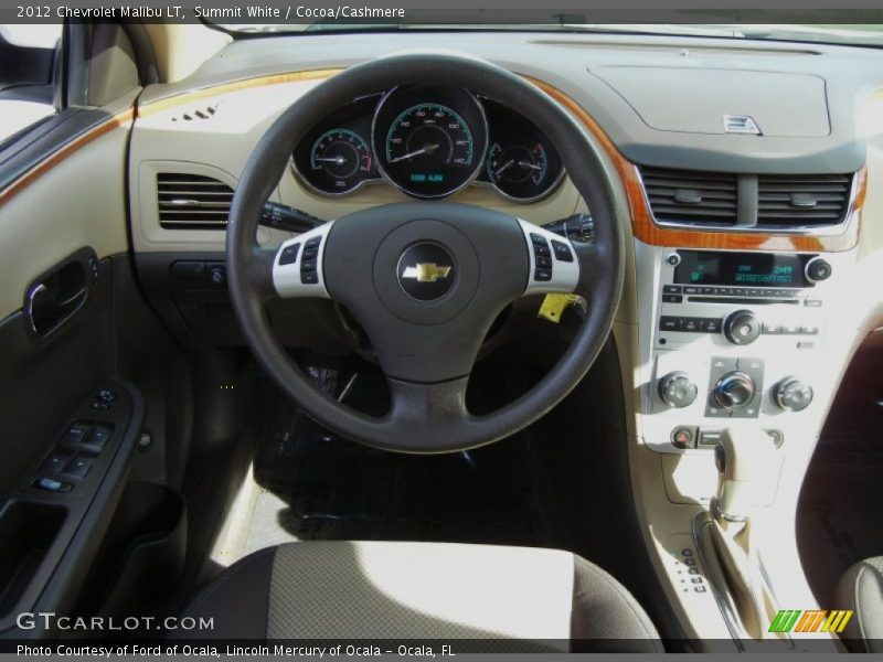 Summit White / Cocoa/Cashmere 2012 Chevrolet Malibu LT