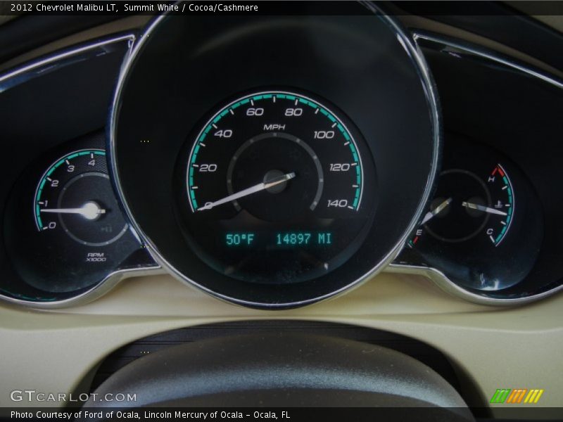 Summit White / Cocoa/Cashmere 2012 Chevrolet Malibu LT
