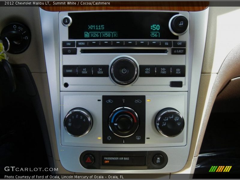 Summit White / Cocoa/Cashmere 2012 Chevrolet Malibu LT