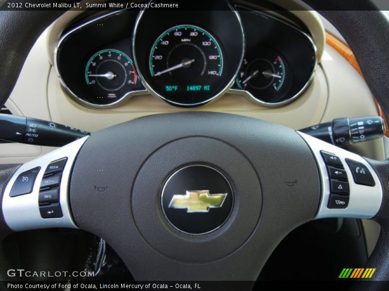 Summit White / Cocoa/Cashmere 2012 Chevrolet Malibu LT