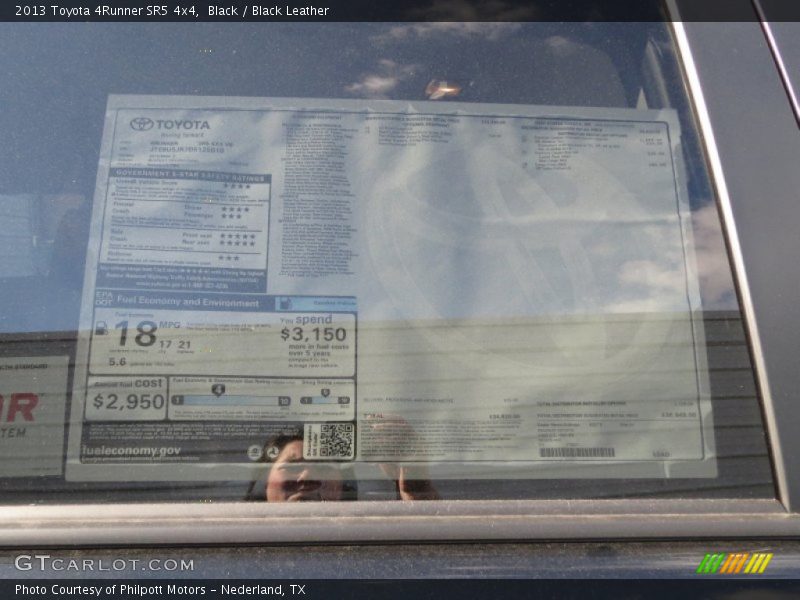Black / Black Leather 2013 Toyota 4Runner SR5 4x4