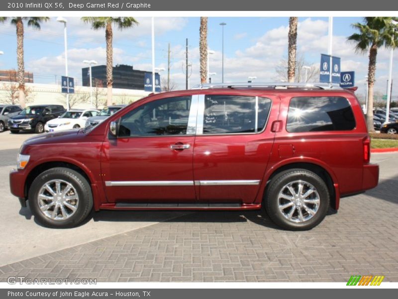 Deep Garnet Red / Graphite 2010 Infiniti QX 56