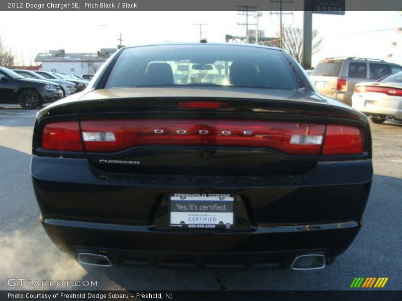 Pitch Black / Black 2012 Dodge Charger SE