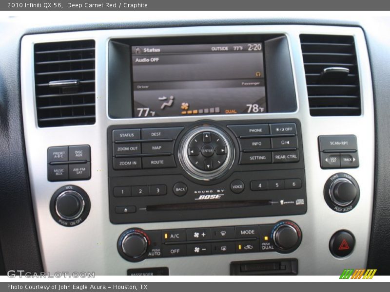 Deep Garnet Red / Graphite 2010 Infiniti QX 56