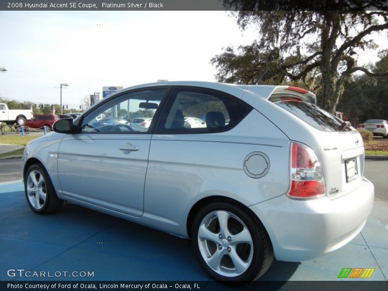 Platinum Silver / Black 2008 Hyundai Accent SE Coupe