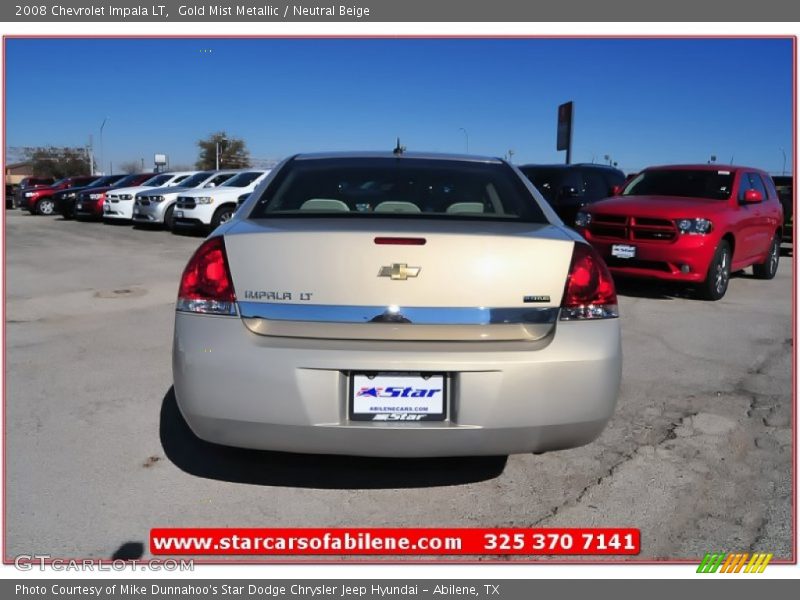 Gold Mist Metallic / Neutral Beige 2008 Chevrolet Impala LT