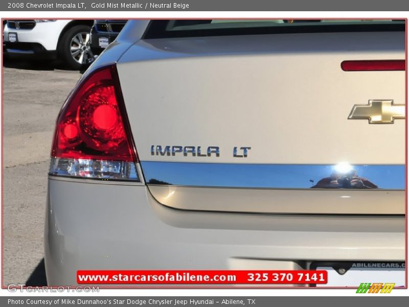 Gold Mist Metallic / Neutral Beige 2008 Chevrolet Impala LT