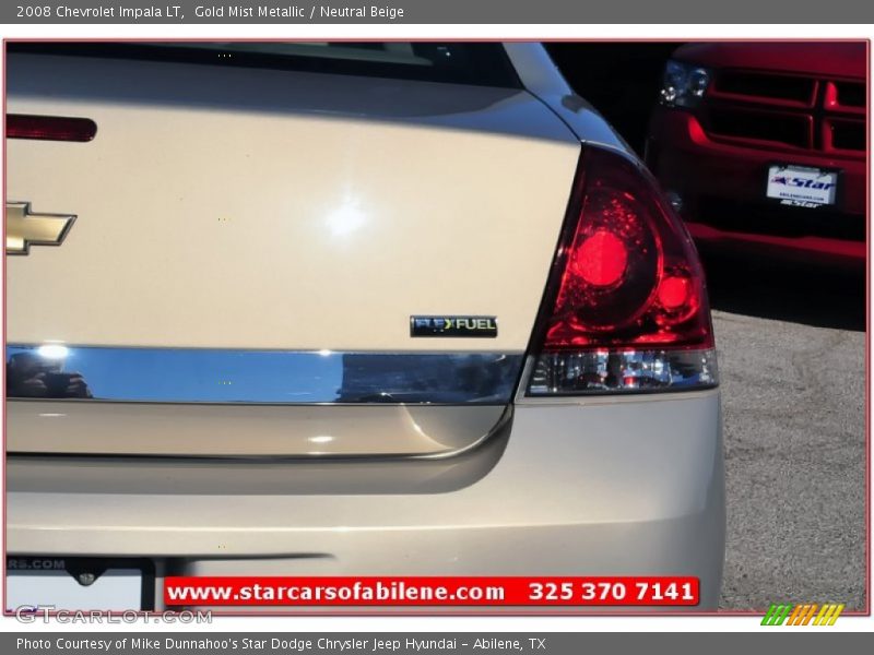 Gold Mist Metallic / Neutral Beige 2008 Chevrolet Impala LT