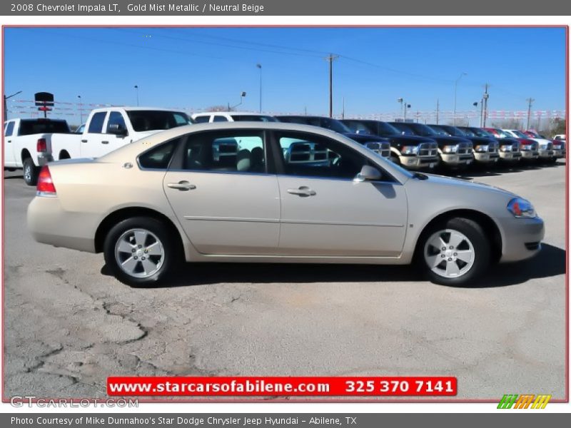 Gold Mist Metallic / Neutral Beige 2008 Chevrolet Impala LT