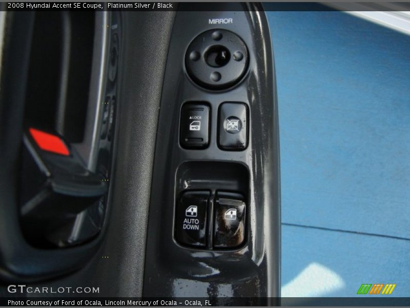 Platinum Silver / Black 2008 Hyundai Accent SE Coupe