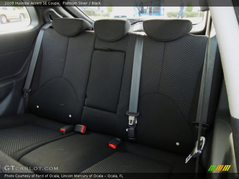 Platinum Silver / Black 2008 Hyundai Accent SE Coupe