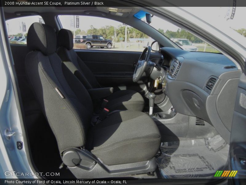 Platinum Silver / Black 2008 Hyundai Accent SE Coupe
