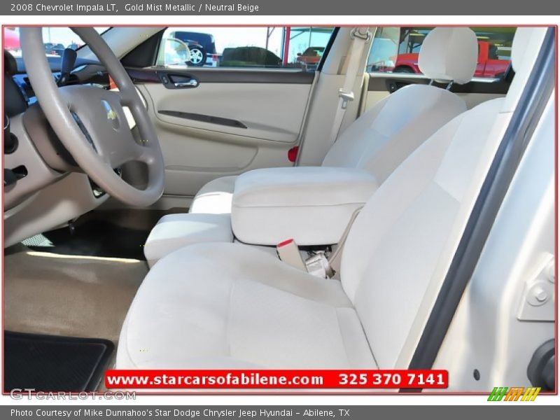 Gold Mist Metallic / Neutral Beige 2008 Chevrolet Impala LT