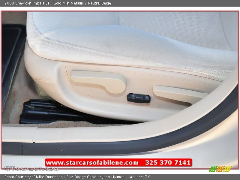 Gold Mist Metallic / Neutral Beige 2008 Chevrolet Impala LT