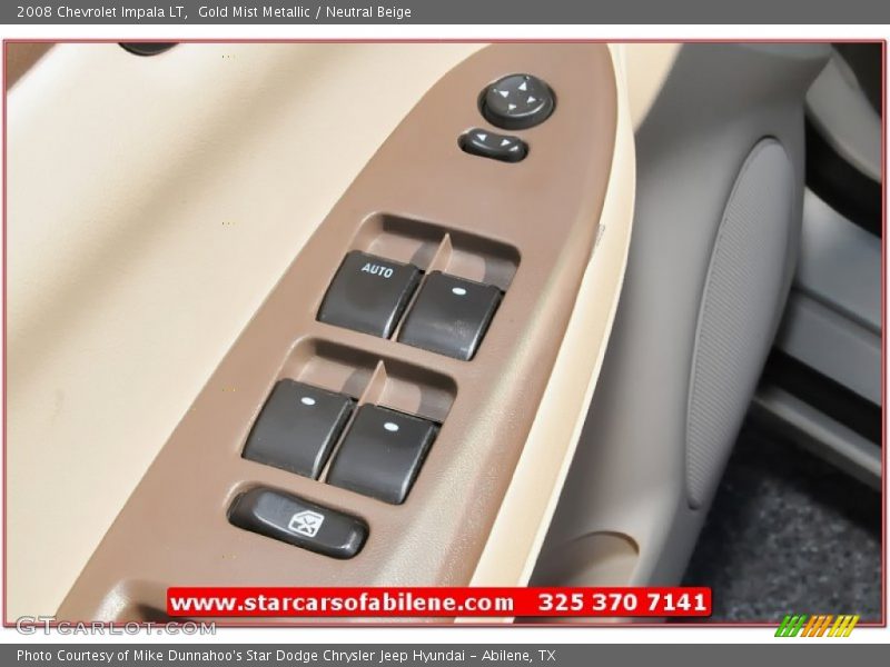 Gold Mist Metallic / Neutral Beige 2008 Chevrolet Impala LT