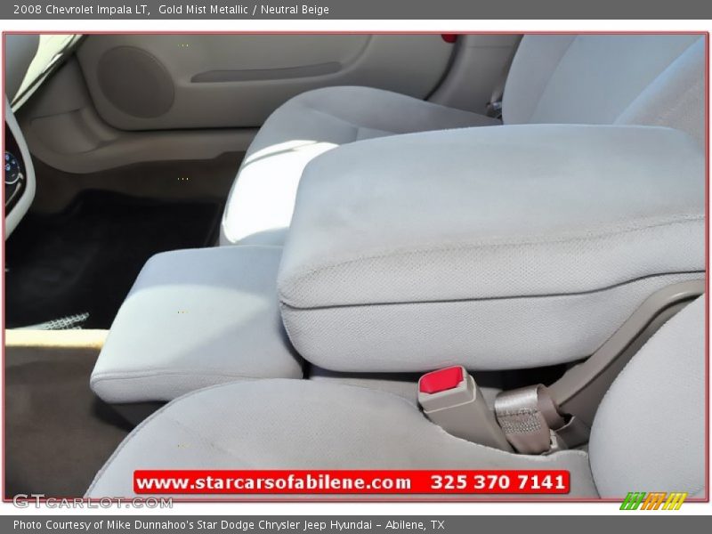 Gold Mist Metallic / Neutral Beige 2008 Chevrolet Impala LT