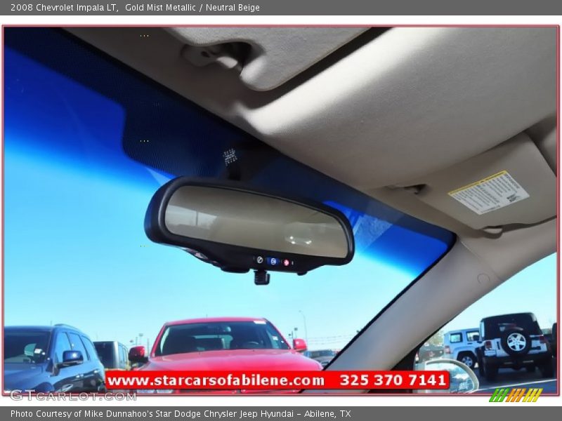 Gold Mist Metallic / Neutral Beige 2008 Chevrolet Impala LT