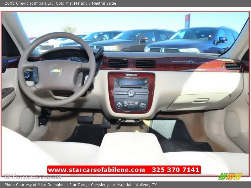 Gold Mist Metallic / Neutral Beige 2008 Chevrolet Impala LT