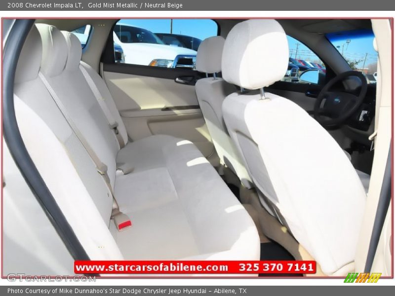 Gold Mist Metallic / Neutral Beige 2008 Chevrolet Impala LT