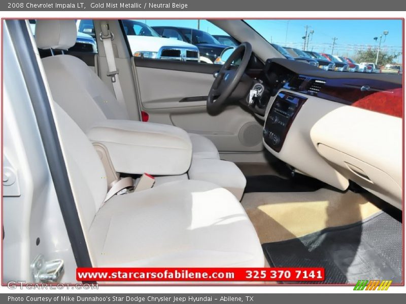 Gold Mist Metallic / Neutral Beige 2008 Chevrolet Impala LT