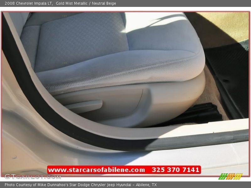 Gold Mist Metallic / Neutral Beige 2008 Chevrolet Impala LT