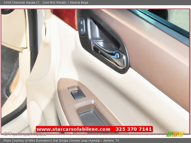 Gold Mist Metallic / Neutral Beige 2008 Chevrolet Impala LT