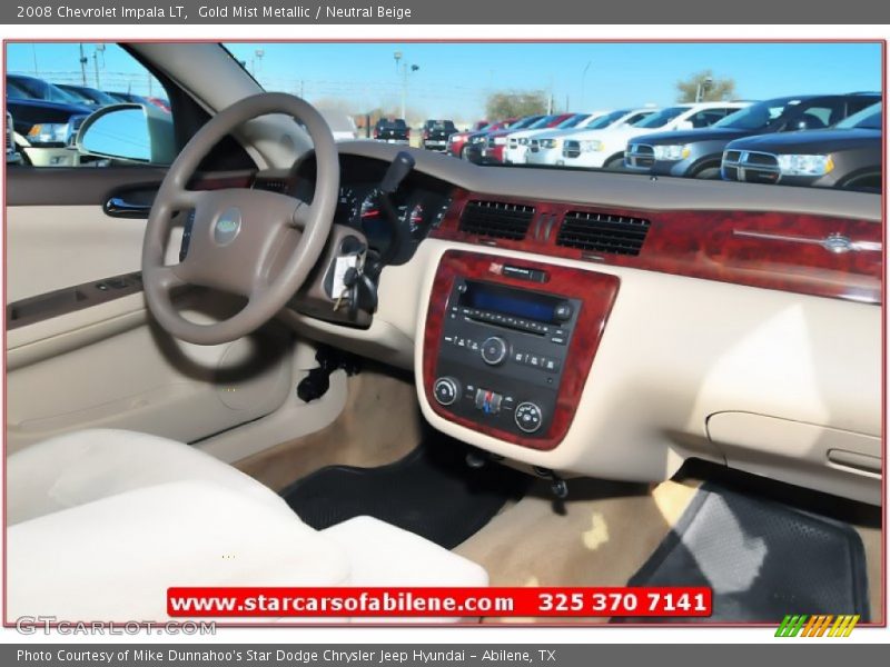 Gold Mist Metallic / Neutral Beige 2008 Chevrolet Impala LT