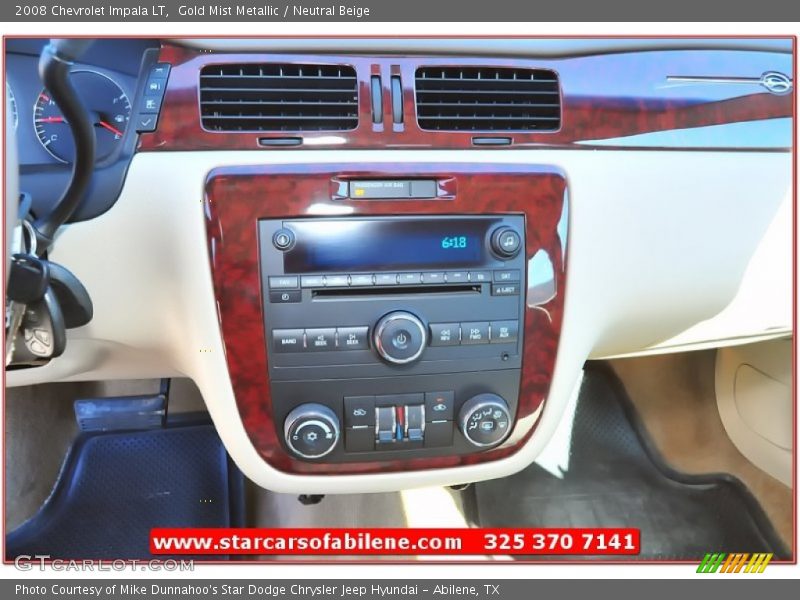 Gold Mist Metallic / Neutral Beige 2008 Chevrolet Impala LT