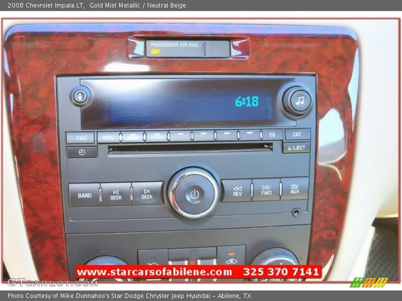 Gold Mist Metallic / Neutral Beige 2008 Chevrolet Impala LT