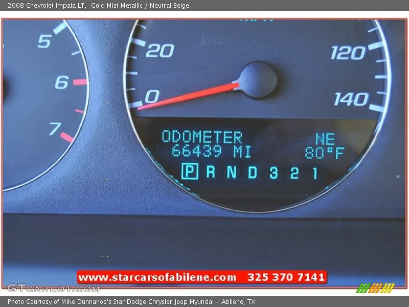 Gold Mist Metallic / Neutral Beige 2008 Chevrolet Impala LT