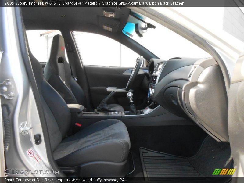 Spark Silver Metallic / Graphite Gray Alcantara/Carbon Black Leather 2009 Subaru Impreza WRX STi