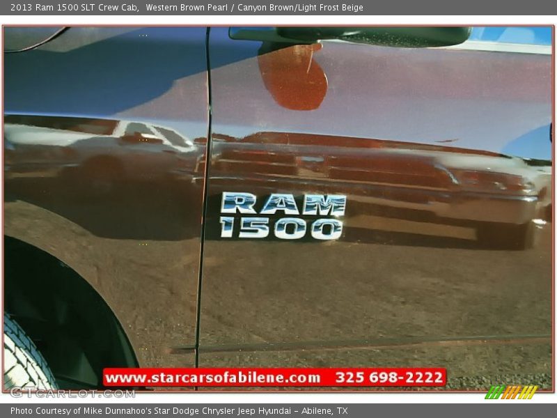 Western Brown Pearl / Canyon Brown/Light Frost Beige 2013 Ram 1500 SLT Crew Cab