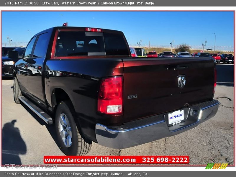 Western Brown Pearl / Canyon Brown/Light Frost Beige 2013 Ram 1500 SLT Crew Cab